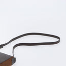 BURBERRY Shoulder Bag Leather Brown Silver Auth 208098A-14