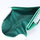 PRADA Compact Wallet Saffiano leather Green Gold Tone Auth 208099V-29