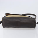 LOEWE Shoulder Bag Suede Beige Gold Tone Auth 208101-5