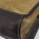 LOEWE Shoulder Bag Suede Beige Gold Tone Auth 208101-16