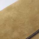 LOEWE Shoulder Bag Suede Beige Gold Tone Auth 208101-18