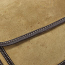 LOEWE Shoulder Bag Suede Beige Gold Tone Auth 208101-11