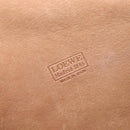 LOEWE Shoulder Bag Suede Beige Gold Tone Auth 208101-20