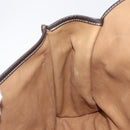 LOEWE Shoulder Bag Suede Beige Gold Tone Auth 208101-22