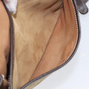 LOEWE Shoulder Bag Suede Beige Gold Tone Auth 208101-23