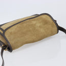 LOEWE Shoulder Bag Suede Beige Gold Tone Auth 208101-6