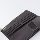 FENDI Zucca Canvas Long Wallet Brown Auth 208102V-16