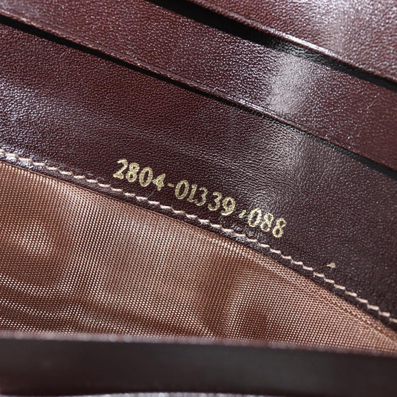 FENDI Zucca Canvas Long Wallet Brown Auth 208102V