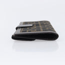 FENDI Zucca Canvas Long Wallet Brown Auth 208102V-5