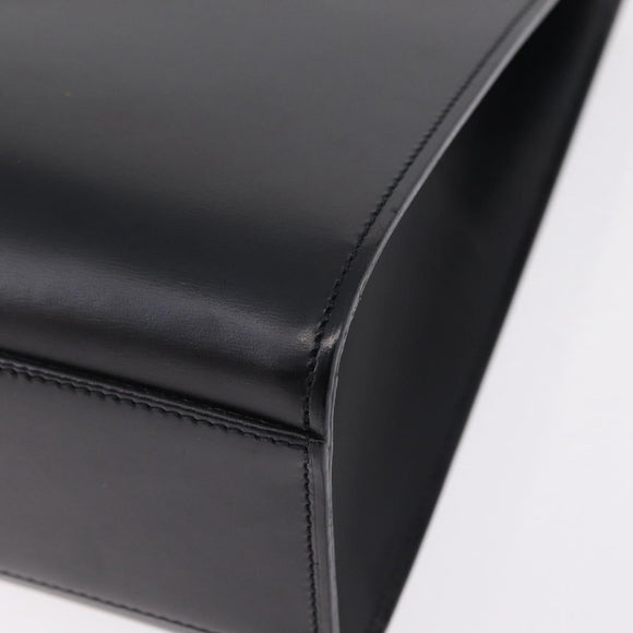 Cartier PANTHERE Shoulder Bag Leather Black Silver Auth 208103V
