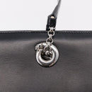Cartier PANTHERE Shoulder Bag Leather Black Silver Auth 208103V-14