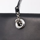 Cartier PANTHERE Shoulder Bag Leather Black Silver Auth 208103V-15