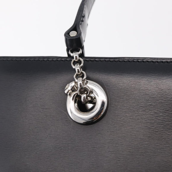 Cartier PANTHERE Shoulder Bag Leather Black Silver Auth 208103V
