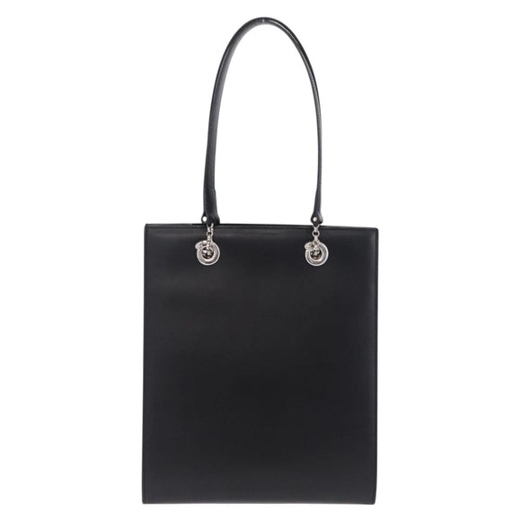 Cartier PANTHERE Shoulder Bag Leather Black Silver Auth 208103V