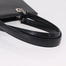 Cartier PANTHERE Shoulder Bag Leather Black Silver Auth 208103V-7