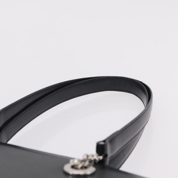 Cartier PANTHERE Shoulder Bag Leather Black Silver Auth 208103V