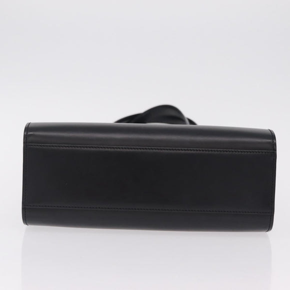 Cartier PANTHERE Shoulder Bag Leather Black Silver Auth 208103V
