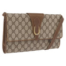 GUCCI GG Supreme Shoulder Bag PVC Beige Gold Tone 94 02 050 Auth 208106-1