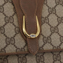 GUCCI GG Supreme Shoulder Bag PVC Beige Gold Tone 94 02 050 Auth 208106-14