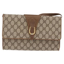 GUCCI GG Supreme Shoulder Bag PVC Beige Gold Tone 94 02 050 Auth 208106-2