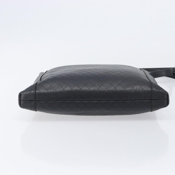 Bottega Veneta Shoulder Bag Leather Black Gold Tone Auth 208108A