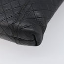 Bottega Veneta Shoulder Bag Leather Black Gold Tone Auth 208108A-16