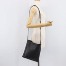 Bottega Veneta Shoulder Bag Leather Black Gold Tone Auth 208108A-23