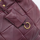 Saint Laurent Tote Bag Leather Purple Gold Auth 208111V-9