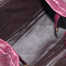 Saint Laurent Tote Bag Leather Purple Gold Auth 208111V-10