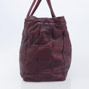 Saint Laurent Tote Bag Leather Purple Gold Auth 208111V-4