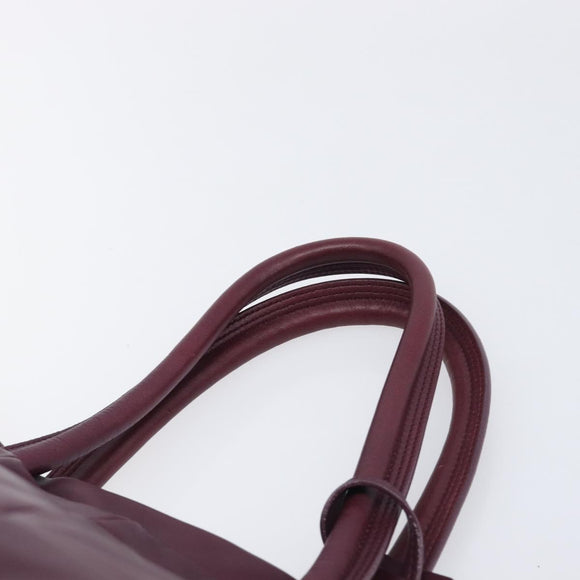 Saint Laurent Tote Bag Leather Purple Gold Auth 208111V