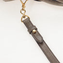 Miu Miu Vitellolux Hand Bag Leather 2way Brown Gold Tone Auth 208116V-11