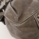 Miu Miu Vitellolux Hand Bag Leather 2way Brown Gold Tone Auth 208116V-14
