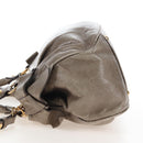 Miu Miu Vitellolux Hand Bag Leather 2way Brown Gold Tone Auth 208116V-4