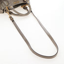 Miu Miu Vitellolux Hand Bag Leather 2way Brown Gold Tone Auth 208116V-9