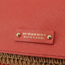 BURBERRY Shoulder Bag Raffia Pink Gold Tone Auth 208117A-14