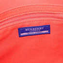 BURBERRY Shoulder Bag Raffia Pink Gold Tone Auth 208117A-18