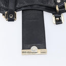 GUCCI GuccissimaGG Hand Bag Leather Black Gold Tone 211935 Auth 208118V-19
