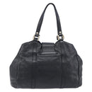 GUCCI GuccissimaGG Hand Bag Leather Black Gold Tone 211935 Auth 208118V-2