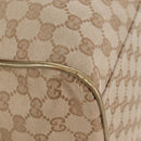 GUCCI GG Canvas Boston Bag Beige Gold Tone 153240 Auth 208120V-11