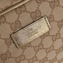 GUCCI GG Canvas Boston Bag Beige Gold Tone 153240 Auth 208120V-15