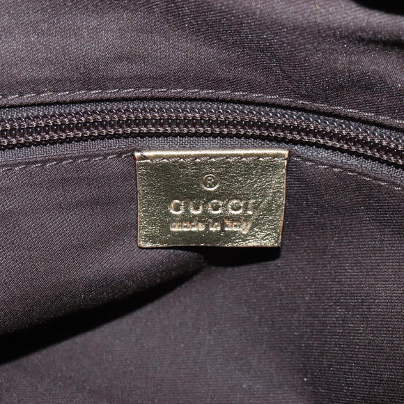 GUCCI GG Canvas Boston Bag Beige Gold Tone 153240 Auth 208120V