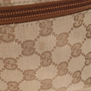 GUCCI GG Canvas Boston Bag Beige Gold Tone 153240 Auth 208120V-7