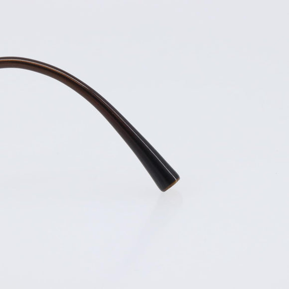 CHANEL COCO Mark Sunglasses Metal Brown CC Auth 208121V