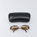CHANEL COCO Mark Sunglasses Metal Brown CC Auth 208121V-20