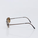 CHANEL COCO Mark Sunglasses Metal Brown CC Auth 208121V-4
