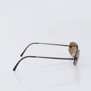 CHANEL COCO Mark Sunglasses Metal Brown CC Auth 208121V-5