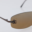 CHANEL COCO Mark Sunglasses Metal Brown CC Auth 208121V-8