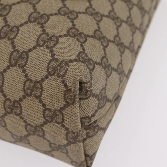 GUCCI GG Supreme Web Sherry Line Tote Bag PVC Beige 002 123 6487 Auth 208122A