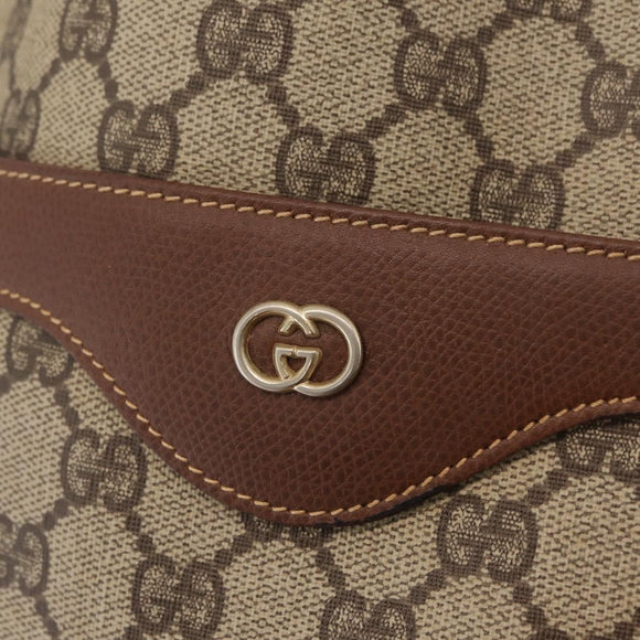 GUCCI GG Supreme Web Sherry Line Tote Bag PVC Beige 002 123 6487 Auth 208122A